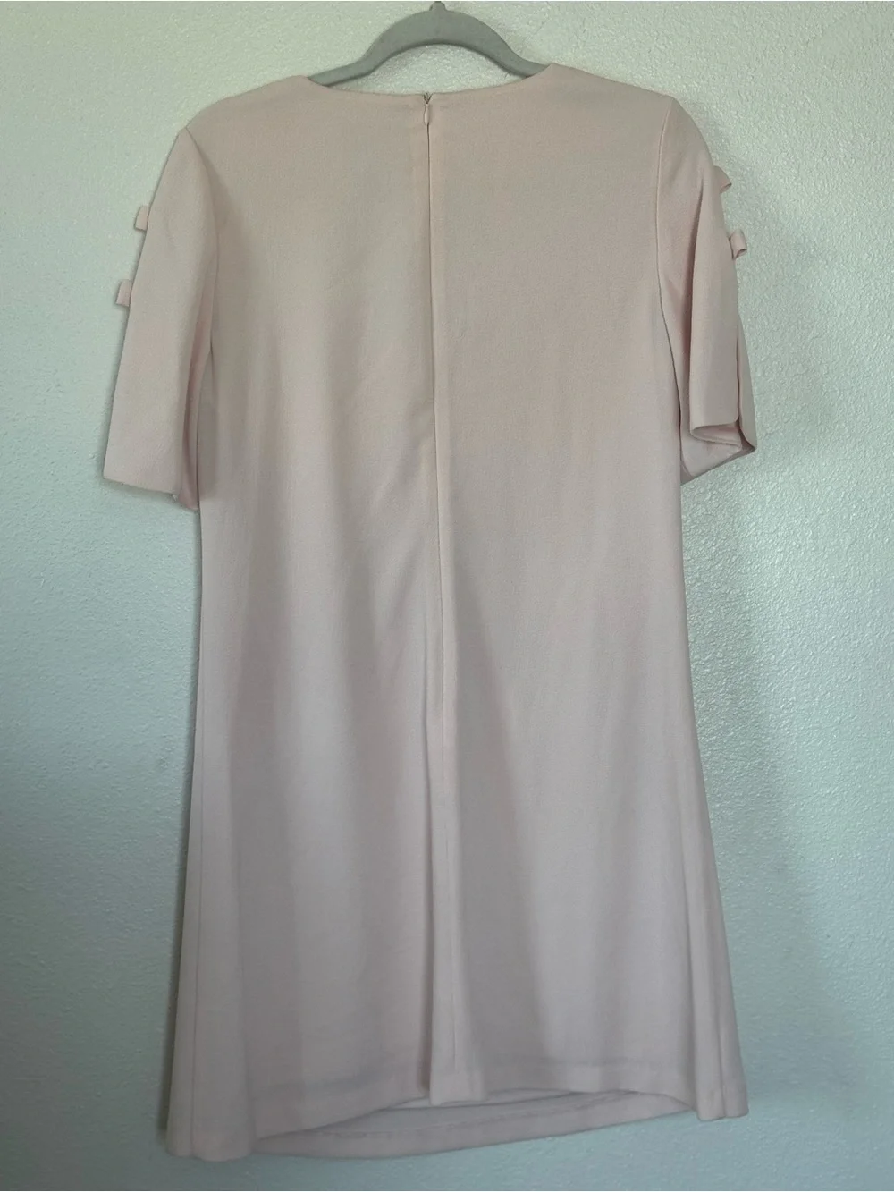 VINCE CAMUTO BLUSH PINK SHIFT DRESS BOW SLEEVES SHORT SLEEVES SIZE 6 NEW $128 - Picture 5 of 10